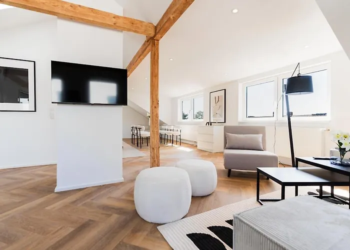 2 Bedroom Loft - Luxus - Modern - Parkplaetze - Kaffee - Netflix - Weinbergblick - Kueche - Balkon Lejlighed Rüdesheim am Rhein