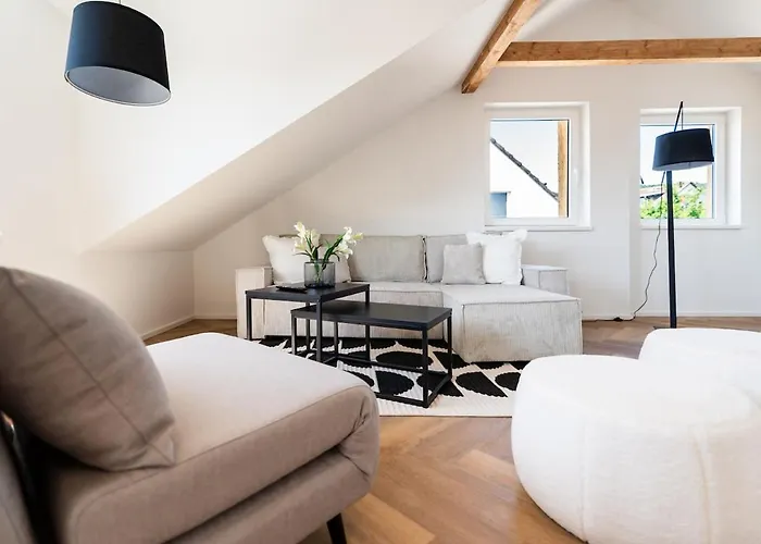 Lejlighed 2 Bedroom Loft - Luxus - Modern - Parkplaetze - Kaffee - Netflix - Weinbergblick - Kueche - Balkon Rüdesheim am Rhein